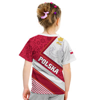 Poland Independence Day Kid T Shirt Polska White Eagle Polish Floral Pattern - Wonder Print Shop