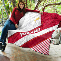 Poland Independence Day Quilt Polska White Eagle Polish Floral Pattern - Wonder Print Shop