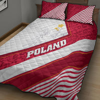 Poland Independence Day Quilt Bed Set Polska White Eagle Polish Floral Pattern - Wonder Print Shop