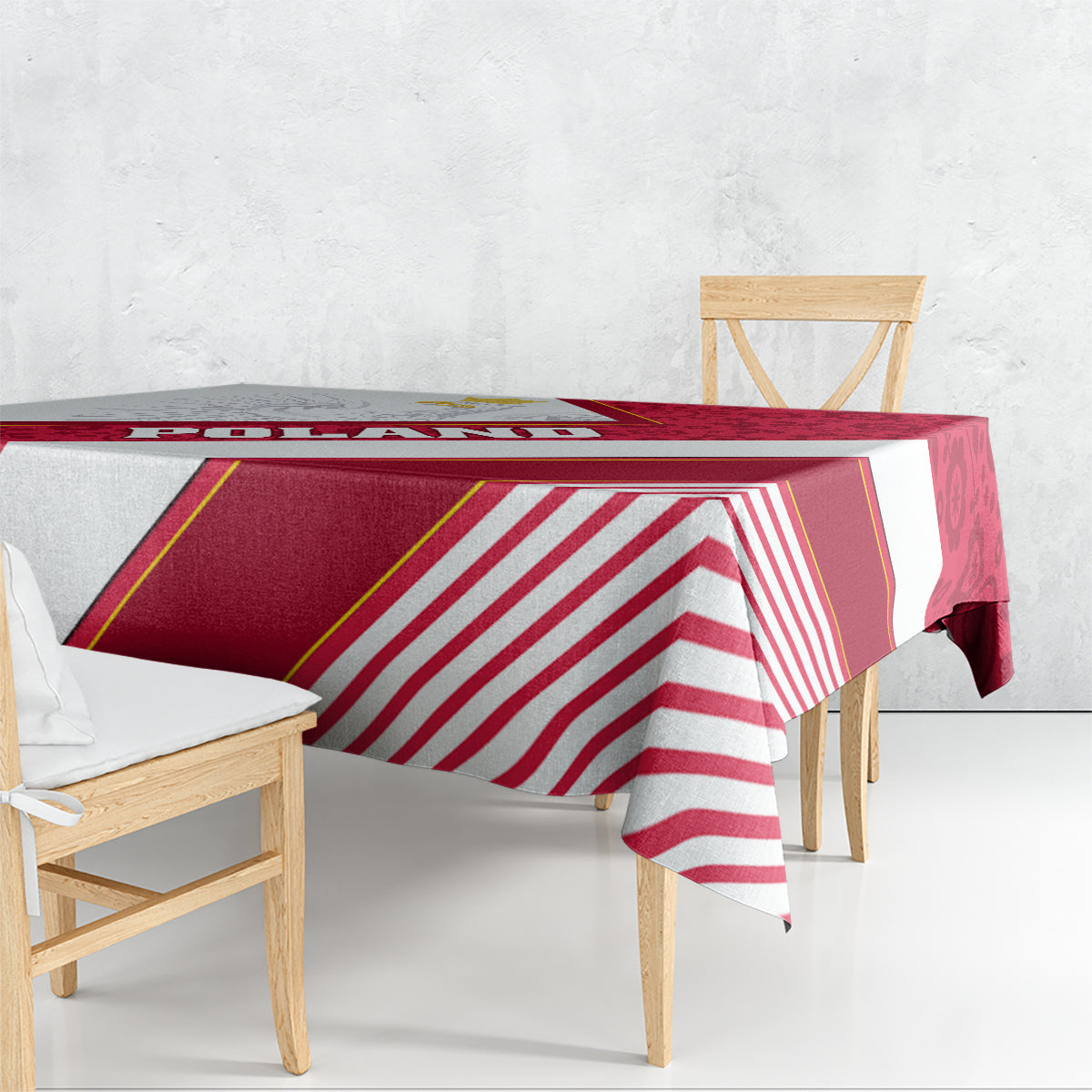 Poland Independence Day Tablecloth Polska White Eagle Polish Floral Pattern - Wonder Print Shop