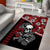 Hawaii Halloween Area Rug Hibiscus Skull Kakau Pattern - Wonder Print Shop