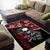 Hawaii Halloween Area Rug Hibiscus Skull Kakau Pattern - Wonder Print Shop