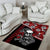 Hawaii Halloween Area Rug Hibiscus Skull Kakau Pattern - Wonder Print Shop