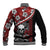 Hawaii Halloween Baseball Jacket Hibiscus Skull Kakau Pattern - Wonder Print Shop