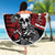 Hawaii Halloween Beach Blanket Hibiscus Skull Kakau Pattern - Wonder Print Shop