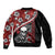 Hawaii Halloween Bomber Jacket Hibiscus Skull Kakau Pattern - Wonder Print Shop