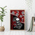 Hawaii Halloween Canvas Wall Art Hibiscus Skull Kakau Pattern - Wonder Print Shop