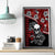 Hawaii Halloween Canvas Wall Art Hibiscus Skull Kakau Pattern - Wonder Print Shop