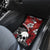 Hawaii Halloween Car Mats Hibiscus Skull Kakau Pattern - Wonder Print Shop