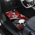 Hawaii Halloween Car Mats Hibiscus Skull Kakau Pattern - Wonder Print Shop