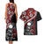 Hawaii Halloween Couples Matching Tank Maxi Dress and Hawaiian Shirt Hibiscus Skull Kakau Pattern - Wonder Print Shop