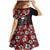 Hawaii Halloween Family Matching Mermaid Dress and Hawaiian Shirt Hibiscus Skull Kakau Pattern - Wonder Print Shop