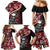 Hawaii Halloween Family Matching Mermaid Dress and Hawaiian Shirt Hibiscus Skull Kakau Pattern - Wonder Print Shop