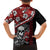 Hawaii Halloween Family Matching Off Shoulder Long Sleeve Dress and Hawaiian Shirt Hibiscus Skull Kakau Pattern - Wonder Print Shop