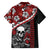 Hawaii Halloween Family Matching Summer Maxi Dress and Hawaiian Shirt Hibiscus Skull Kakau Pattern - Wonder Print Shop