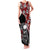Hawaii Halloween Family Matching Tank Maxi Dress and Hawaiian Shirt Hibiscus Skull Kakau Pattern - Wonder Print Shop