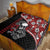 Hawaii Halloween Quilt Hibiscus Skull Kakau Pattern - Wonder Print Shop