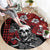 hawaii-halloween-round-carpet-hibiscus-skull-kakau-pattern