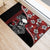 Hawaii Halloween Rubber Doormat Hibiscus Skull Kakau Pattern - Wonder Print Shop