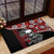 Hawaii Halloween Rubber Doormat Hibiscus Skull Kakau Pattern - Wonder Print Shop