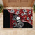 Hawaii Halloween Rubber Doormat Hibiscus Skull Kakau Pattern - Wonder Print Shop