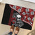 Hawaii Halloween Rubber Doormat Hibiscus Skull Kakau Pattern - Wonder Print Shop