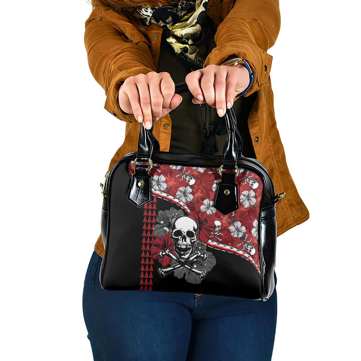 hawaii-halloween-shoulder-handbag-hibiscus-skull-kakau-pattern