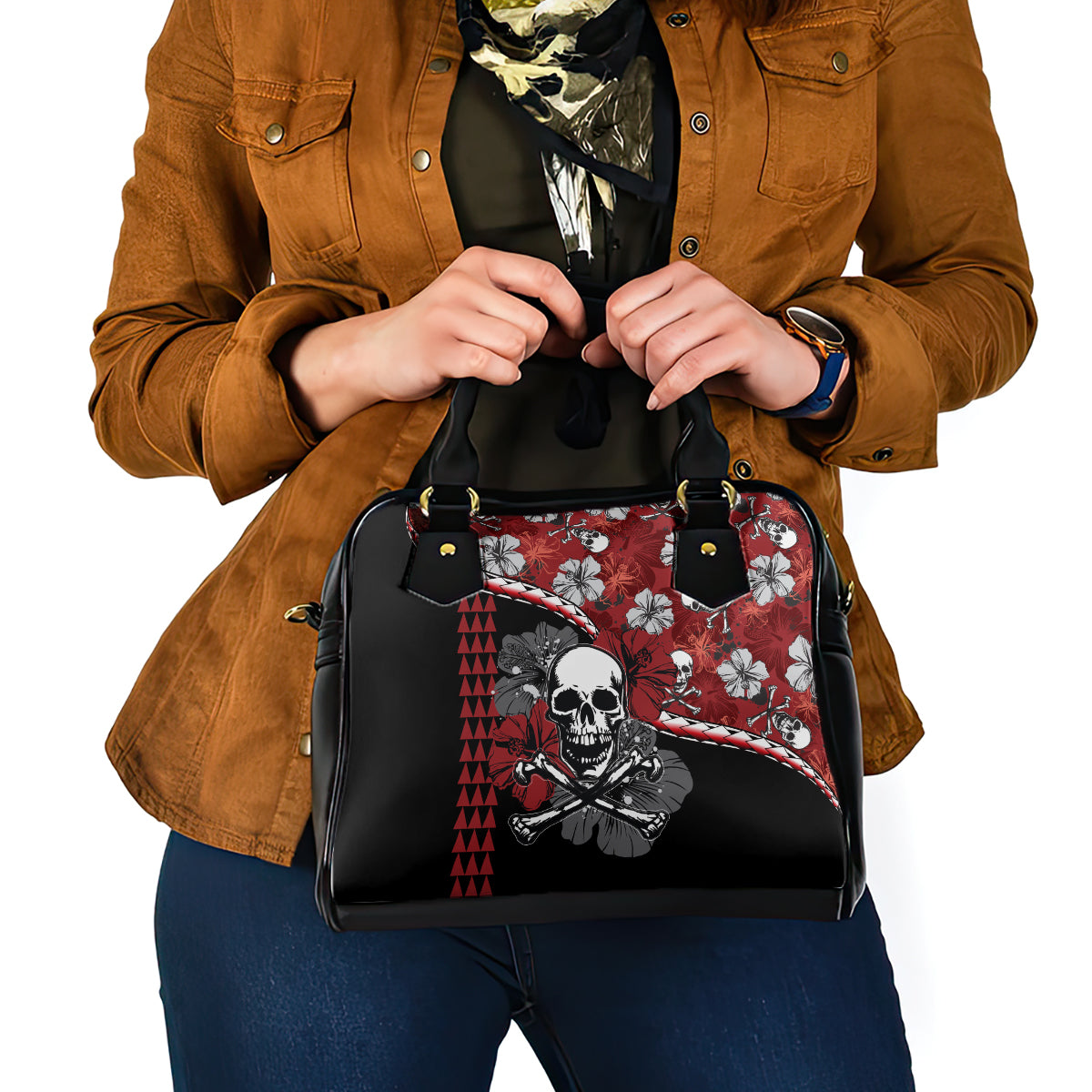 hawaii-halloween-shoulder-handbag-hibiscus-skull-kakau-pattern