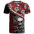 Hawaii Halloween T Shirt Hibiscus Skull Kakau Pattern - Wonder Print Shop
