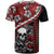 Hawaii Halloween T Shirt Hibiscus Skull Kakau Pattern - Wonder Print Shop