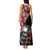 Hawaii Halloween Tank Maxi Dress Hibiscus Skull Kakau Pattern - Wonder Print Shop