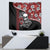 Hawaii Halloween Tapestry Hibiscus Skull Kakau Pattern - Wonder Print Shop