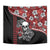 Hawaii Halloween Tapestry Hibiscus Skull Kakau Pattern - Wonder Print Shop