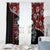 Hawaii Halloween Window Curtain Hibiscus Skull Kakau Pattern - Wonder Print Shop