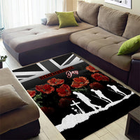Remembrance Day Area Rug Lest We Forget Poppy Flower - Wonder Print Shop