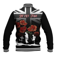 Remembrance Day Baseball Jacket Lest We Forget Poppy Flower - Wonder Print Shop