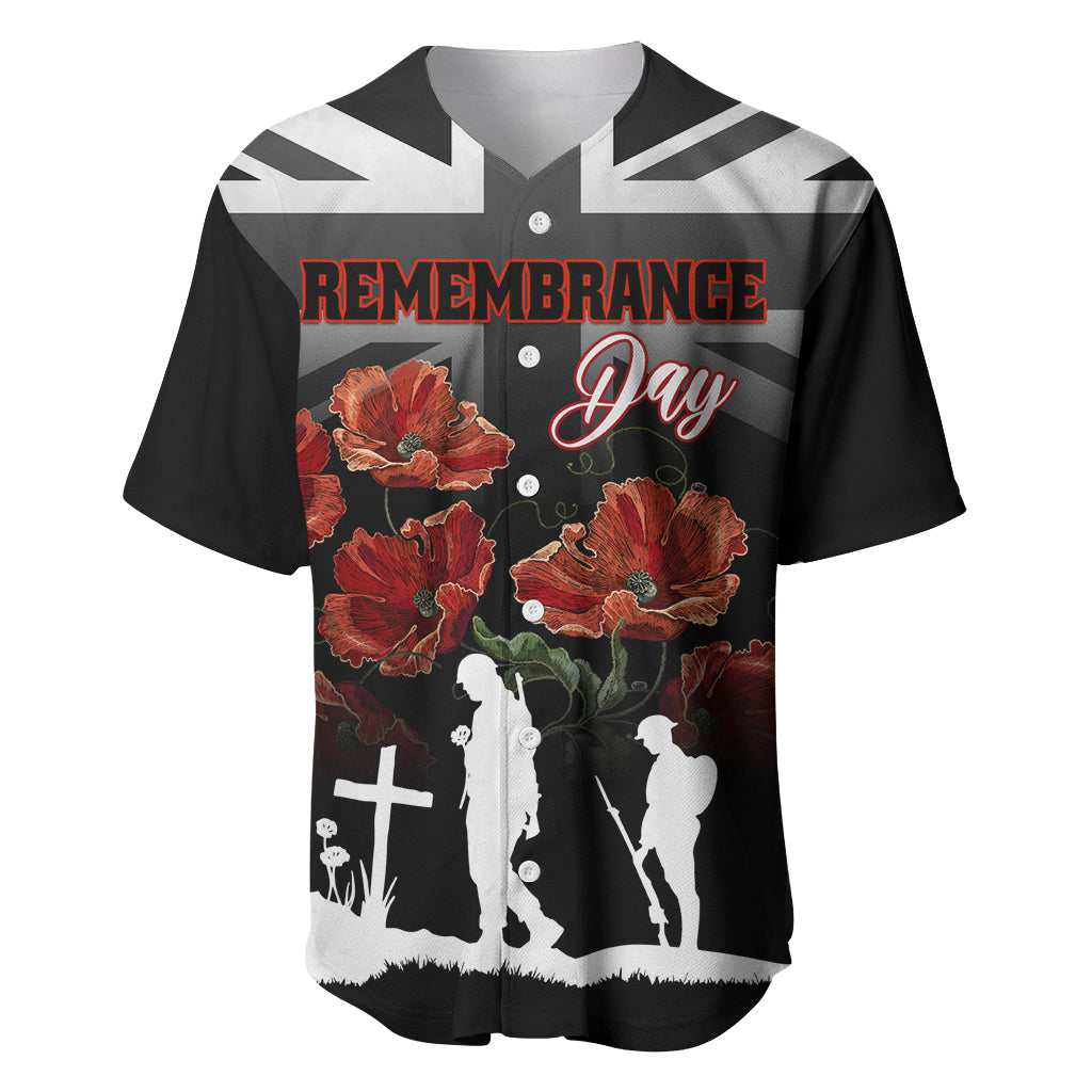 Remembrance Day Baseball Jersey Lest We Forget Poppy Flower - Wonder Print Shop
