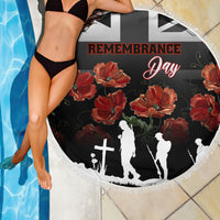 Remembrance Day Beach Blanket Lest We Forget Poppy Flower - Wonder Print Shop