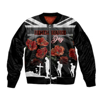 Remembrance Day Bomber Jacket Lest We Forget Poppy Flower - Wonder Print Shop