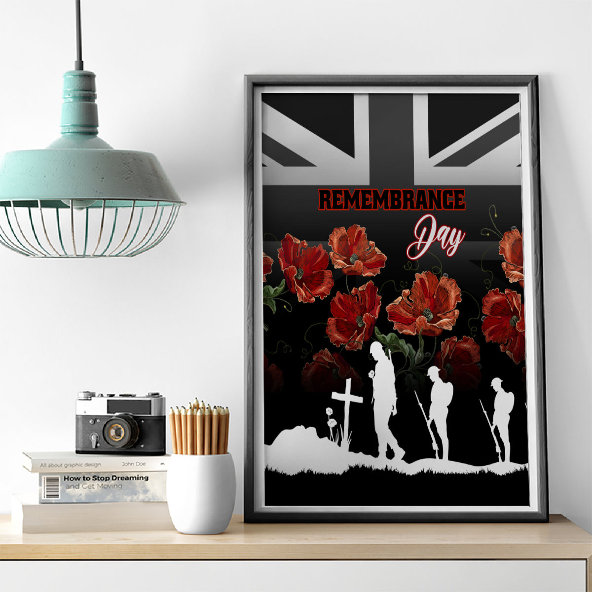 Remembrance Day Canvas Wall Art Lest We Forget Poppy Flower - Wonder Print Shop