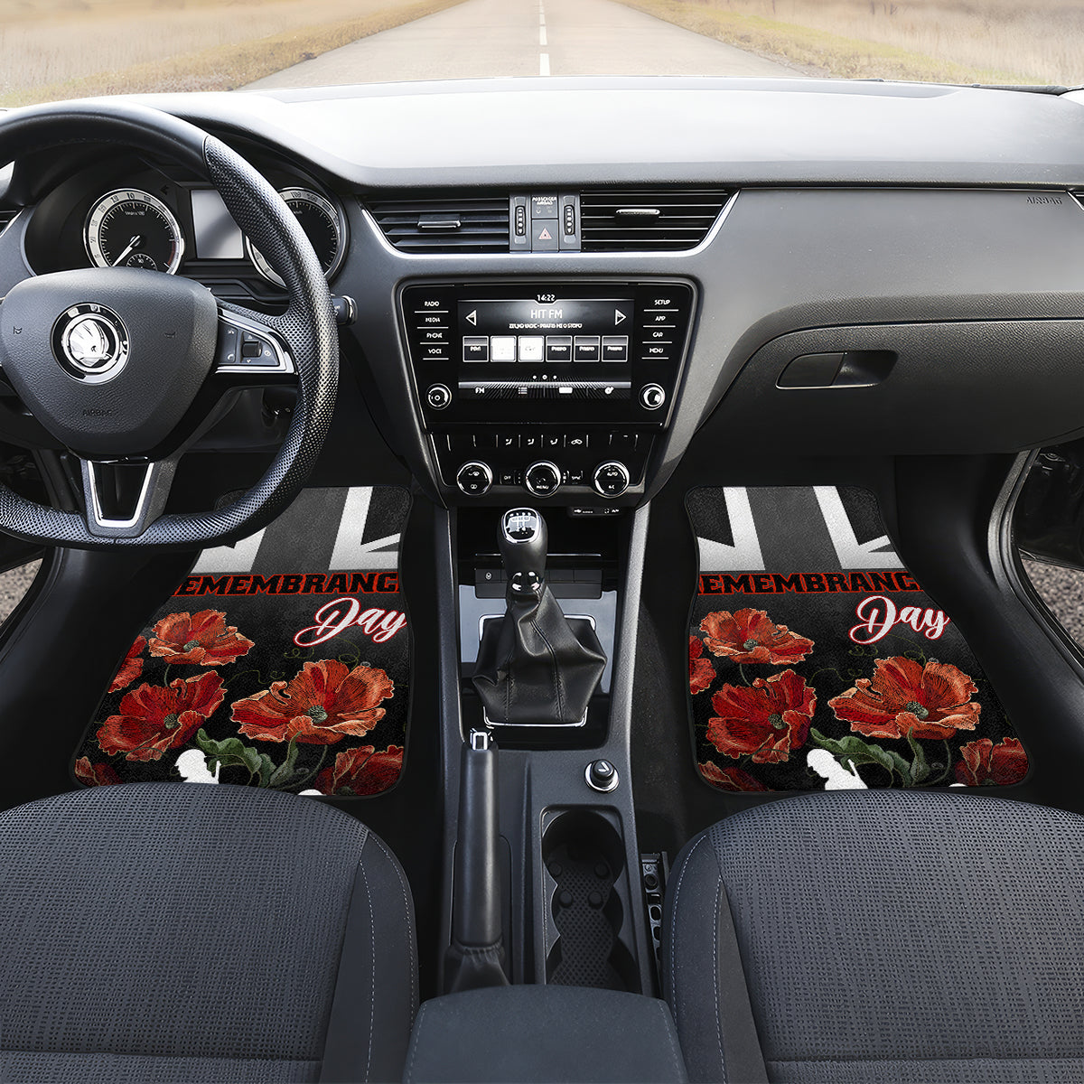 Remembrance Day Car Mats Lest We Forget Poppy Flower - Wonder Print Shop