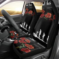 Remembrance Day Car Seat Cover Lest We Forget Poppy Flower - Wonder Print Shop