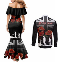 remembrance-day-couples-matching-mermaid-dress-and-long-sleeve-button-shirts-lest-we-forget-poppy-flower