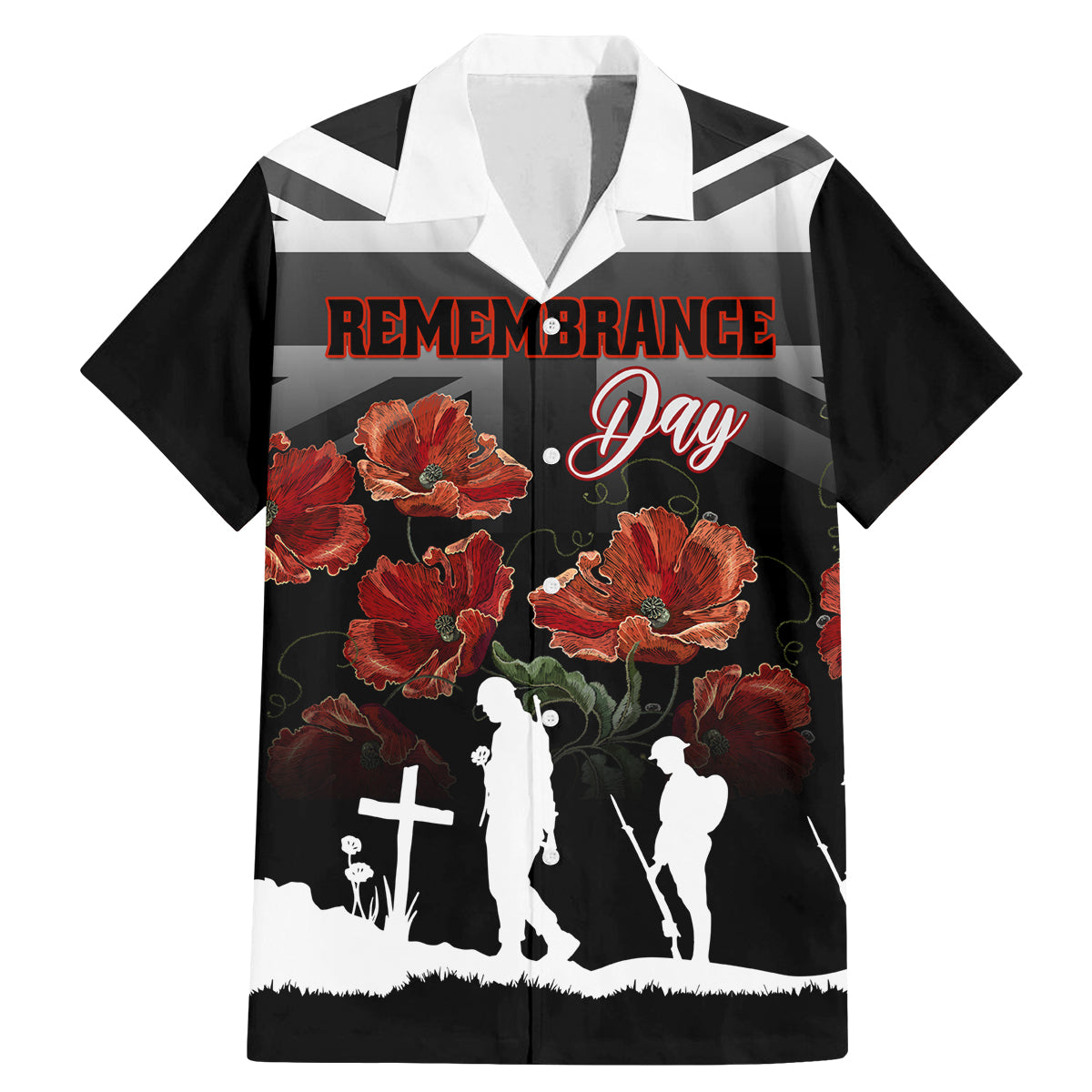Remembrance Day Family Matching Mermaid Dress and Hawaiian Shirt Lest We Forget Poppy Flower - Wonder Print Shop