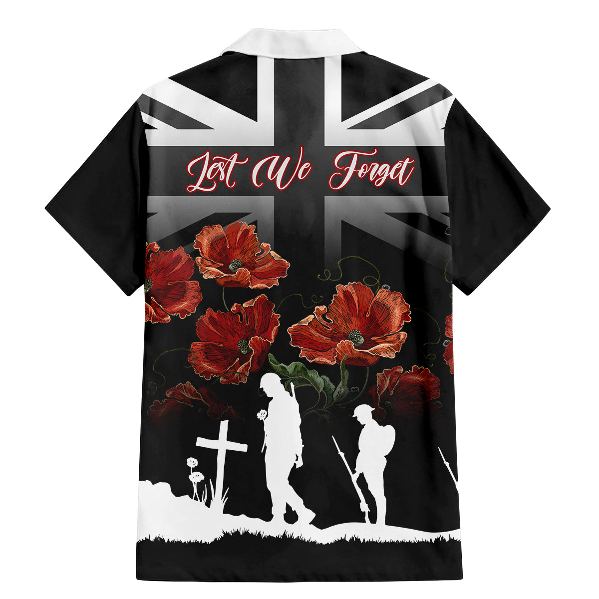 Remembrance Day Family Matching Mermaid Dress and Hawaiian Shirt Lest We Forget Poppy Flower - Wonder Print Shop