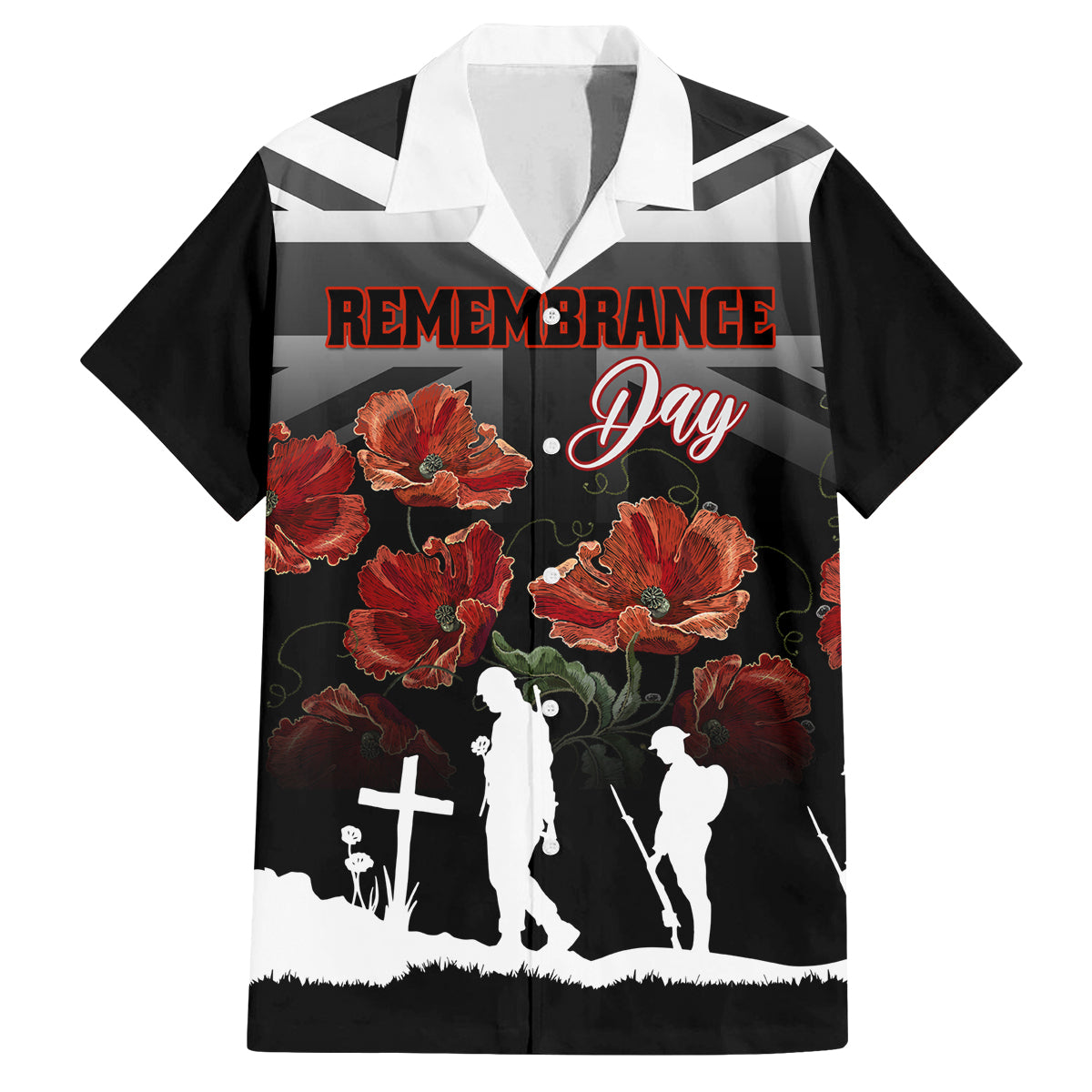 Remembrance Day Family Matching Off Shoulder Maxi Dress and Hawaiian Shirt Lest We Forget Poppy Flower - Wonder Print Shop