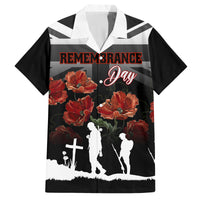 Remembrance Day Family Matching Off Shoulder Maxi Dress and Hawaiian Shirt Lest We Forget Poppy Flower - Wonder Print Shop
