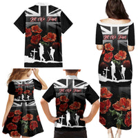 Remembrance Day Family Matching Puletasi Dress and Hawaiian Shirt Lest We Forget Poppy Flower - Wonder Print Shop
