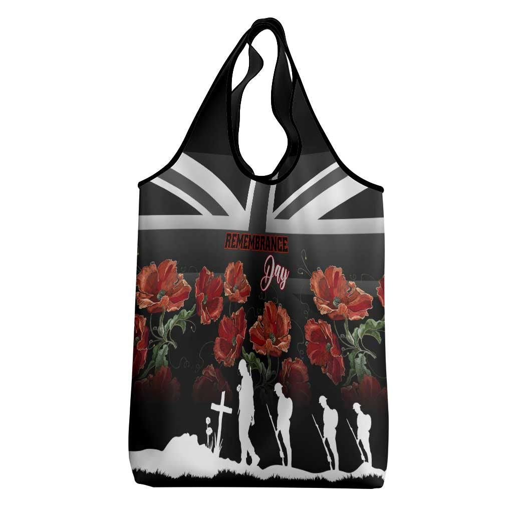 Remembrance Day Grocery Bag Lest We Forget Poppy Flower