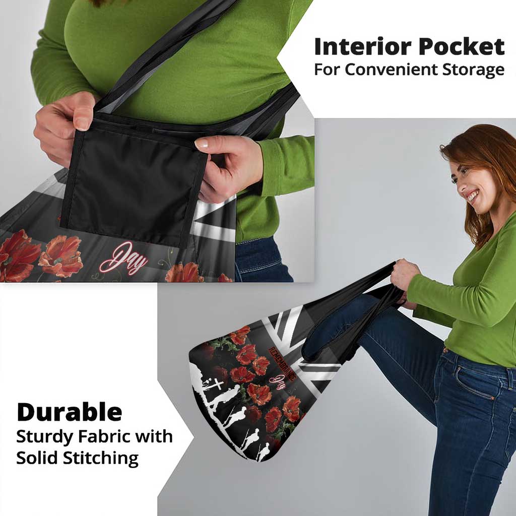 Remembrance Day Grocery Bag Lest We Forget Poppy Flower